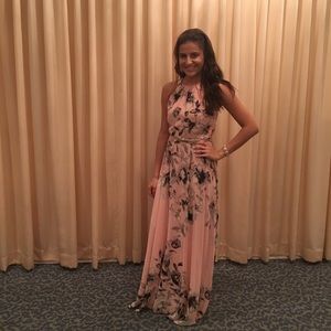 Eliza J Pink Floral Dress